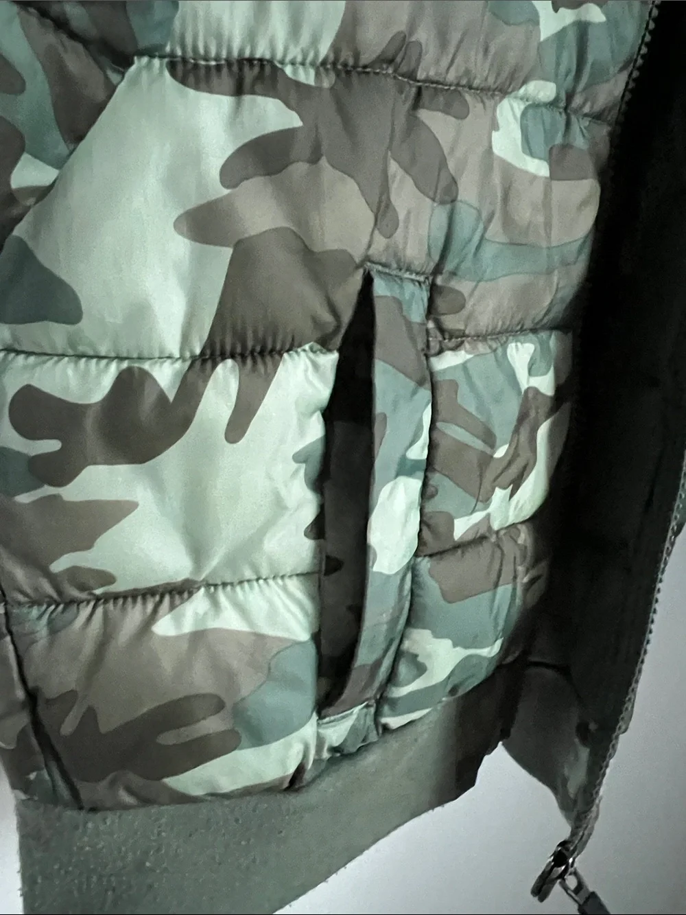 Justice | Kids Green Camo Hooded Puffer Jacket The Coat Collection Size 12